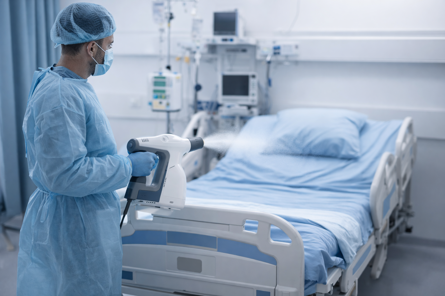 limpieza y desinfeccion profesional en hospital leon