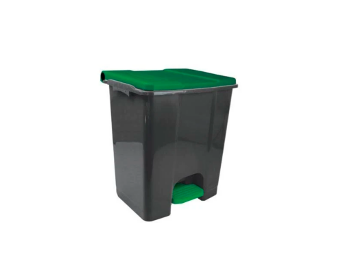 CONTENEDOR 60L C/RUEDAS+PEDAL - VERDE