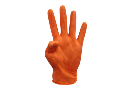 GUANTE NITRILO NARANJA