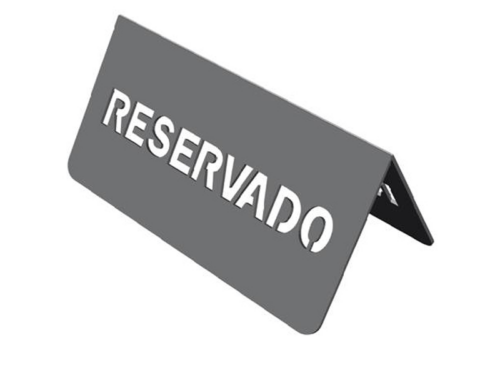 ROTULO "RESERVADO" INOX